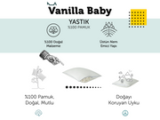 Vanilla Pamuk Yıkanabilir Kılıflı Bebek Yastığı